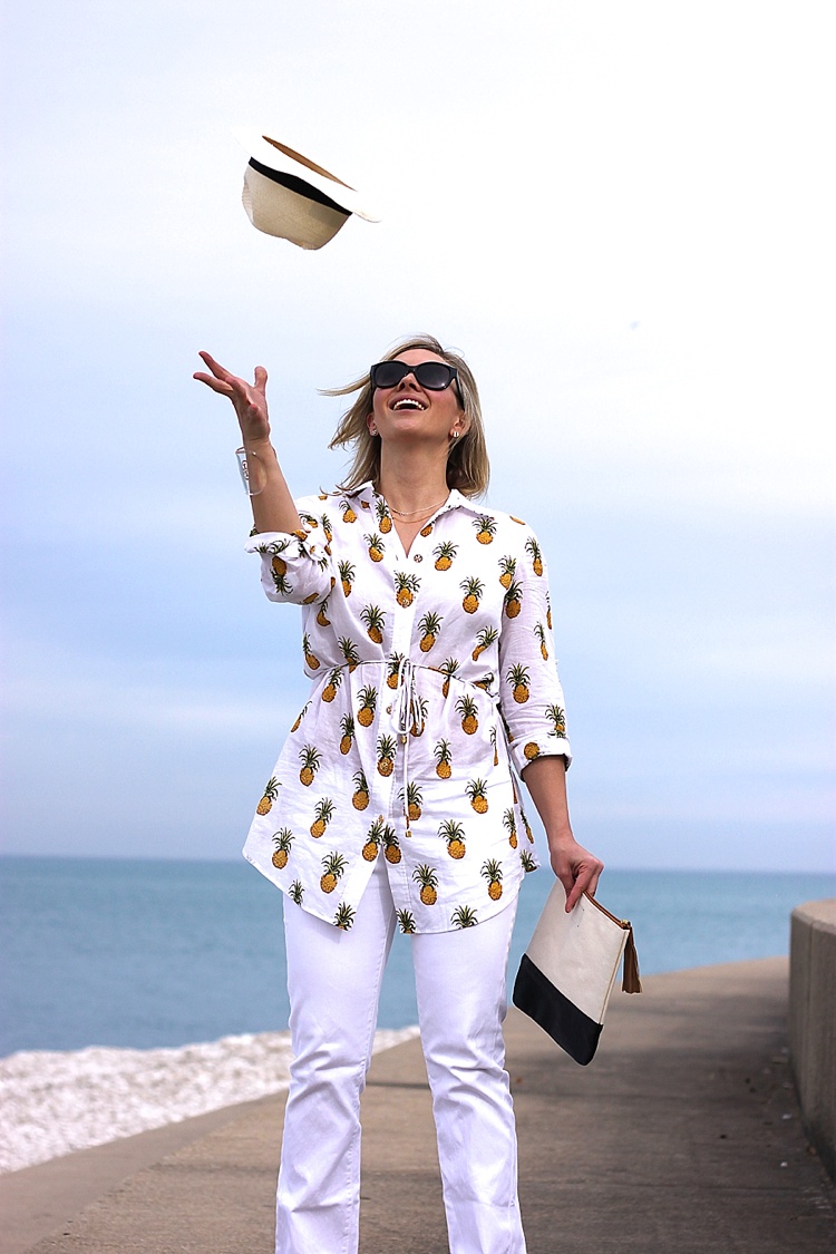 Tory Burch Pineapple Mira Beach Shirt_0152 | Cedar & Rush